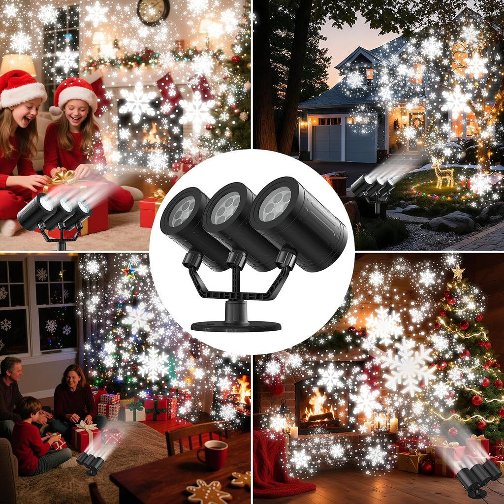Christmas Projector Lights Outdoor Waterproof Snowflake Projector & Timer