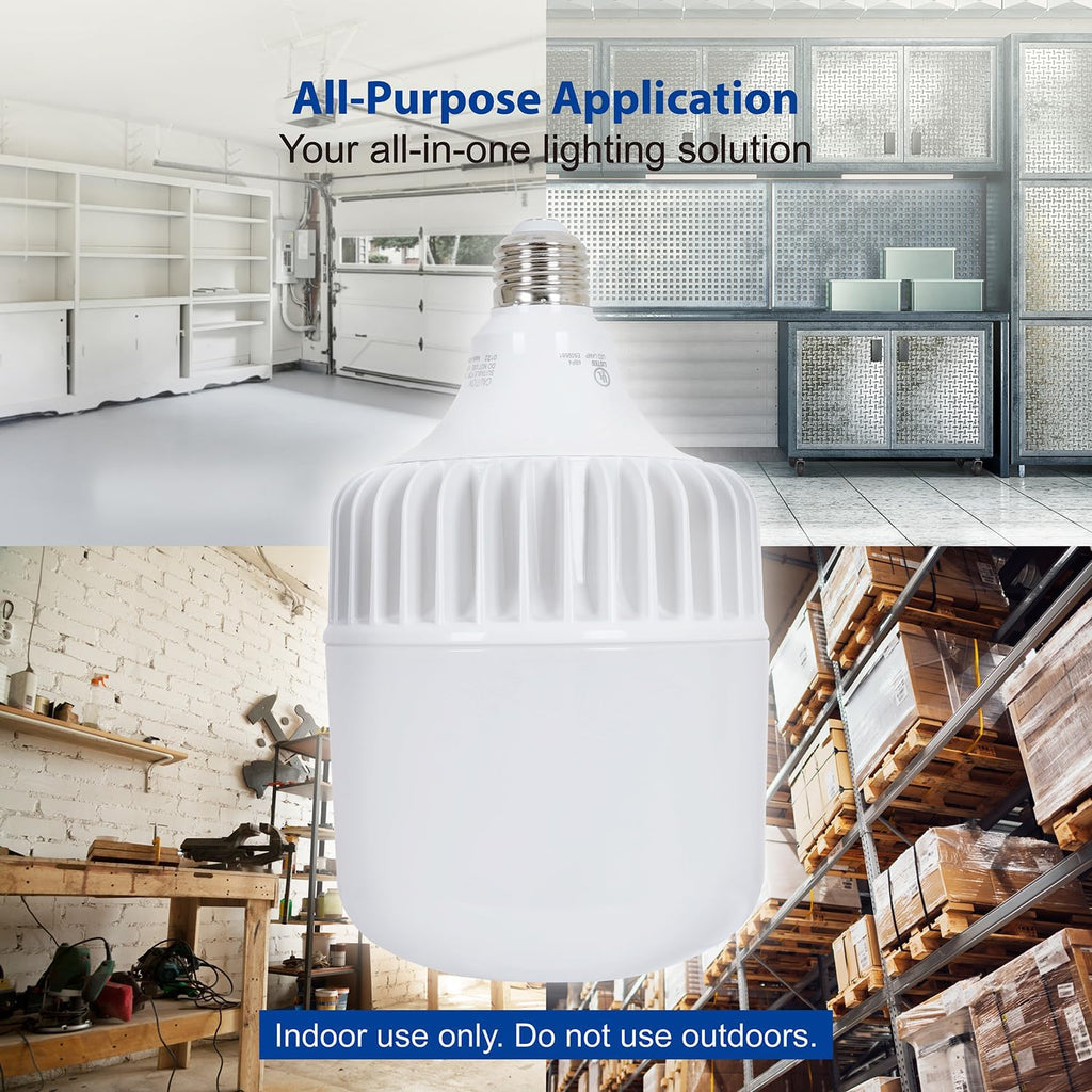 5000 Lumens LED Light Bulb 36W 5000K Daylight E26 Base for Garage Shop