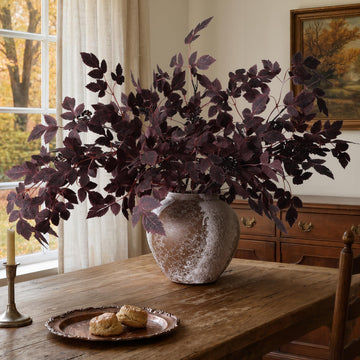 Artificial Cimicifuga Plant Leaf Spray Stems 4PCS Fake Greenery Branches 28.7 in Faux Leaves Real Touch Silk Plants