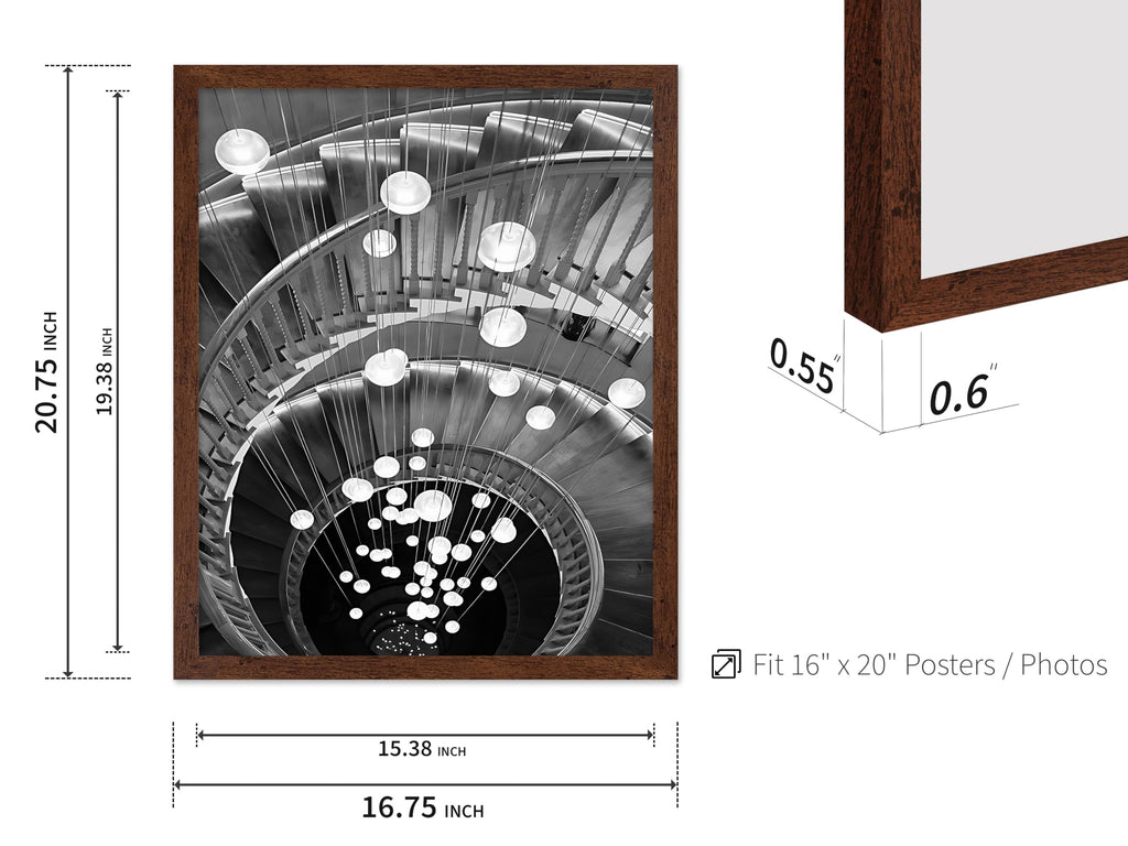Master Spiral Staircase Poster - Architecture Print - Stairs Design - Hanging Lights - Black and White Photography