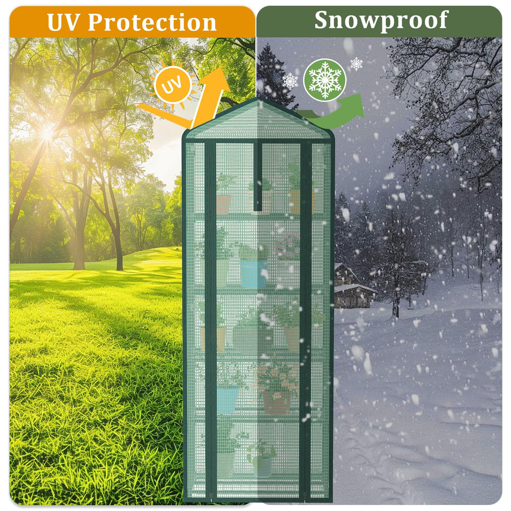5-Tier Mini Greenhouse for Indoor Outdoor