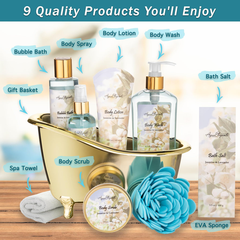 Bath Gift Basket For Women - Jasmine & Lavender