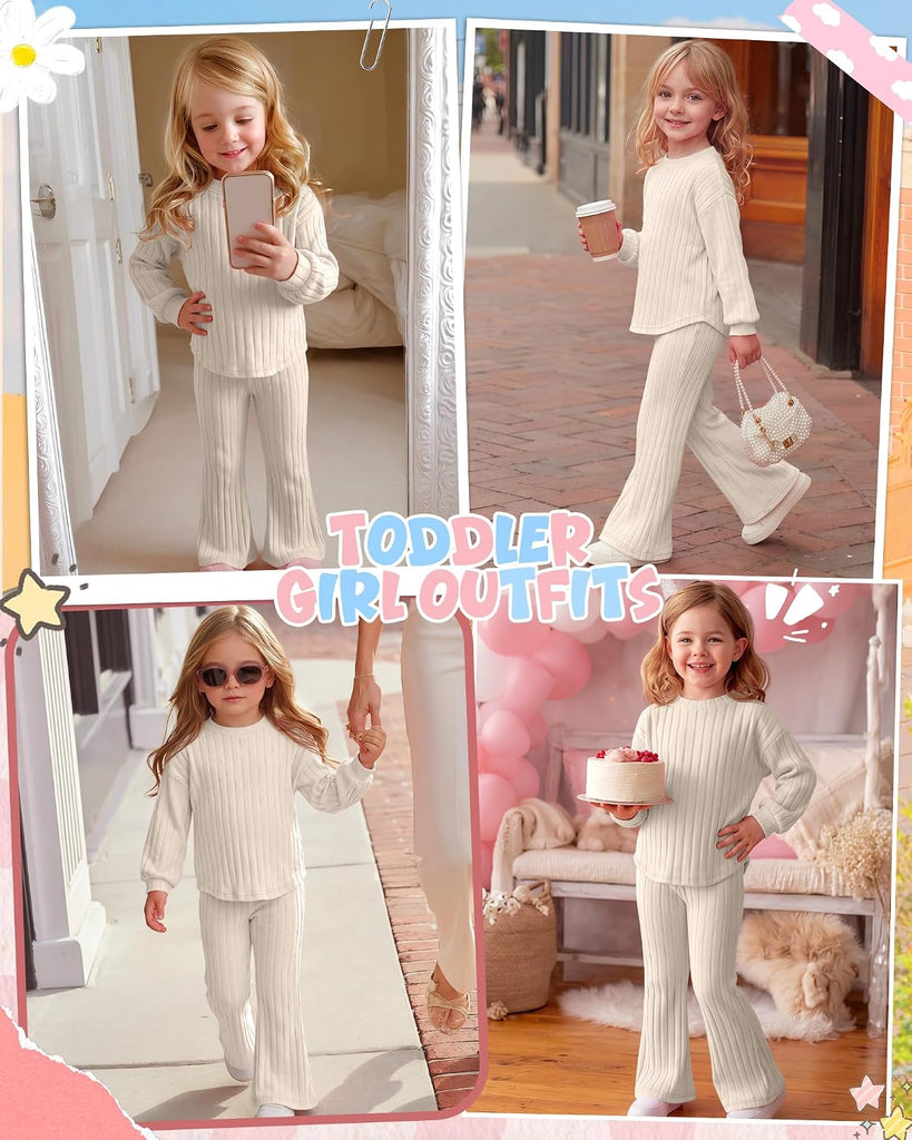 Toddler Girl Outfits Ribbed Fall Clothes