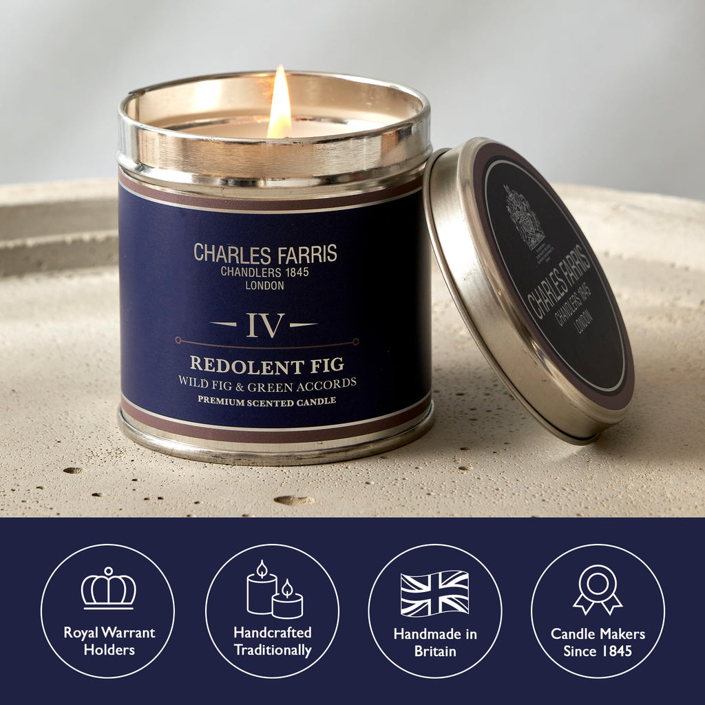 Luxury Scented Candle - Tin, Hand-Poured, Long Lasting, Clean Burning, 300g / 10.5oz, Burns for up to 40 Hours, Made