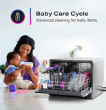 Countertop Dishwasher, 6 place settings, 6 wash cycles, WiFi Connected, with Built-In Capabilities