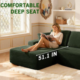 109.4” Modular Sectional Sofa, Convertible Sofa Bed, No Assembly Required Cloud Couch with Deep Seat