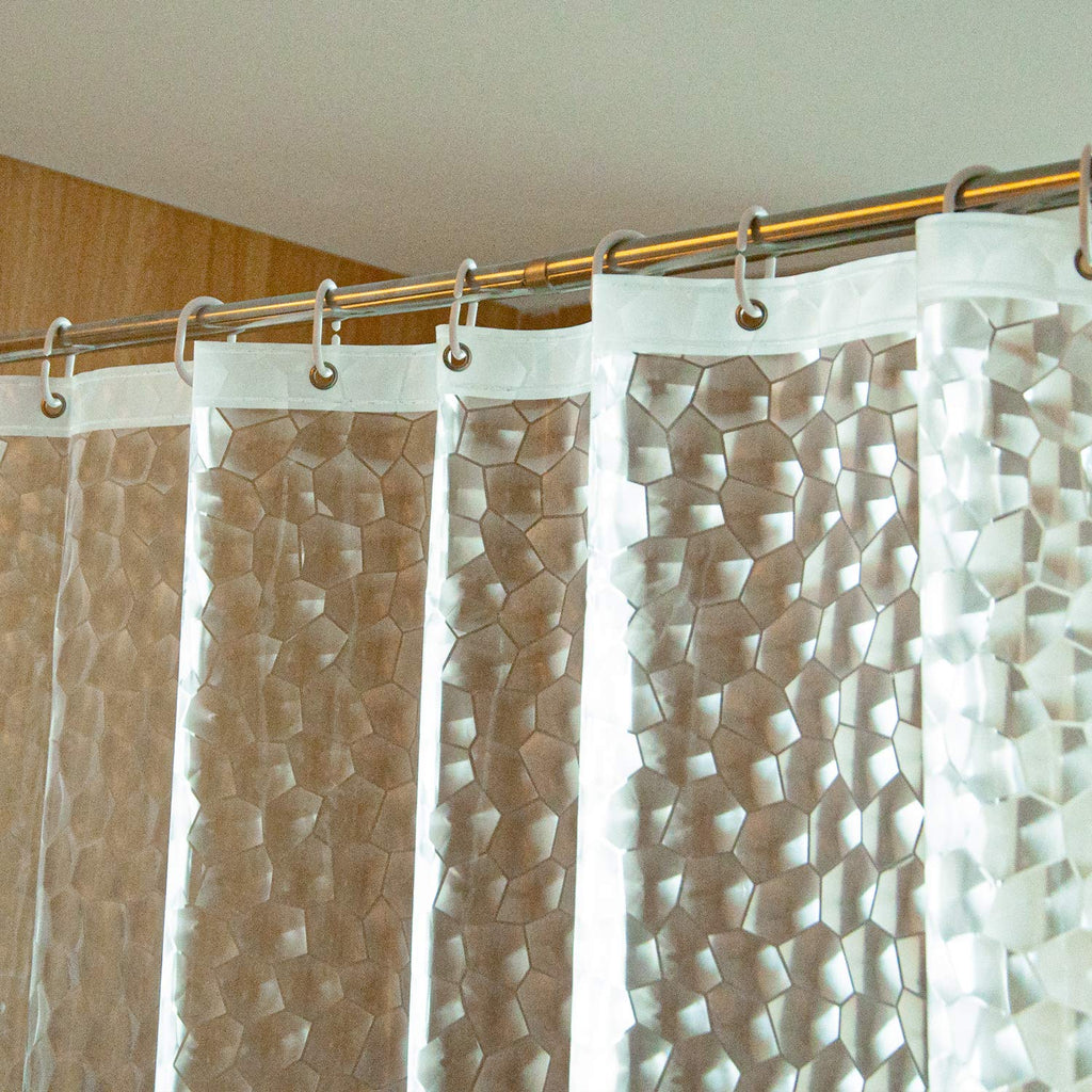EVA Shower Curtain Liner, 72 x 72, 6 Gauge, Clear Water Cube