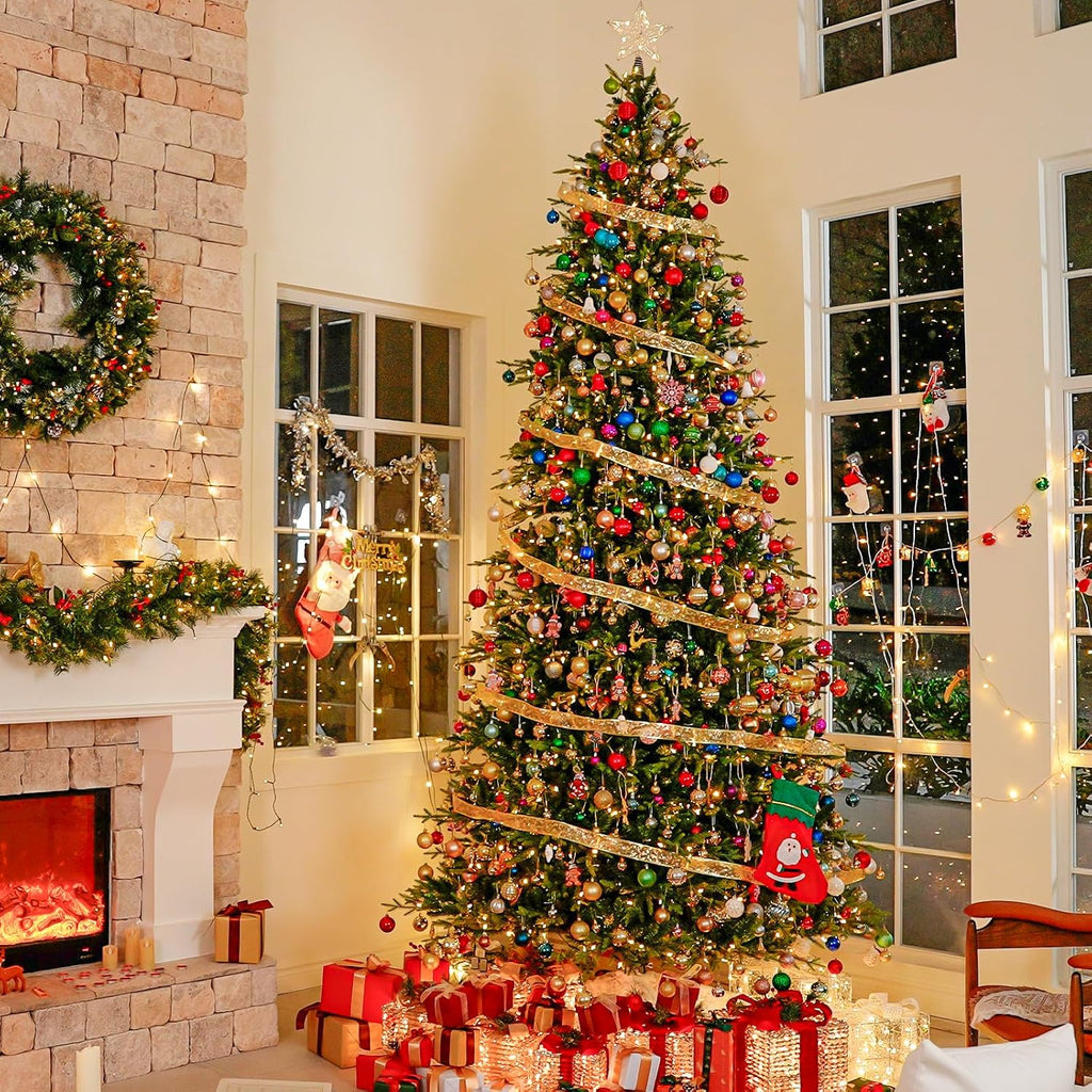 Prelit Artificial Christmas Tree with 850 Warm White LEDs
