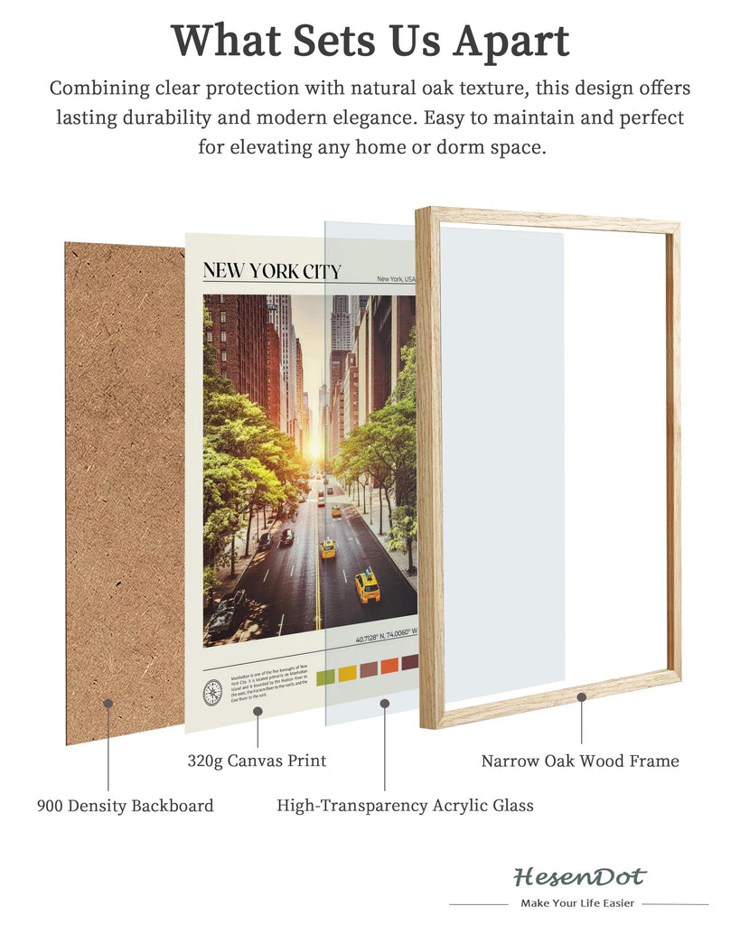 12x16IN New York Street Framed Wall Urban Canvas Print, 1Pack