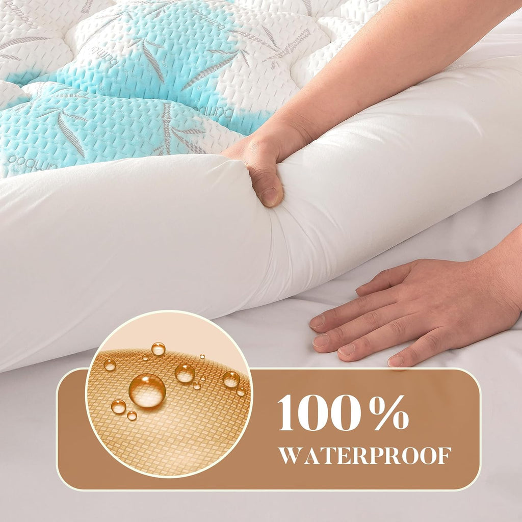 Full Size Mattress Topper, Thick Pillow Top Mattress Pad,Up to 21 Inch Deep Pocket, Soft Breathable Mattress Pad for