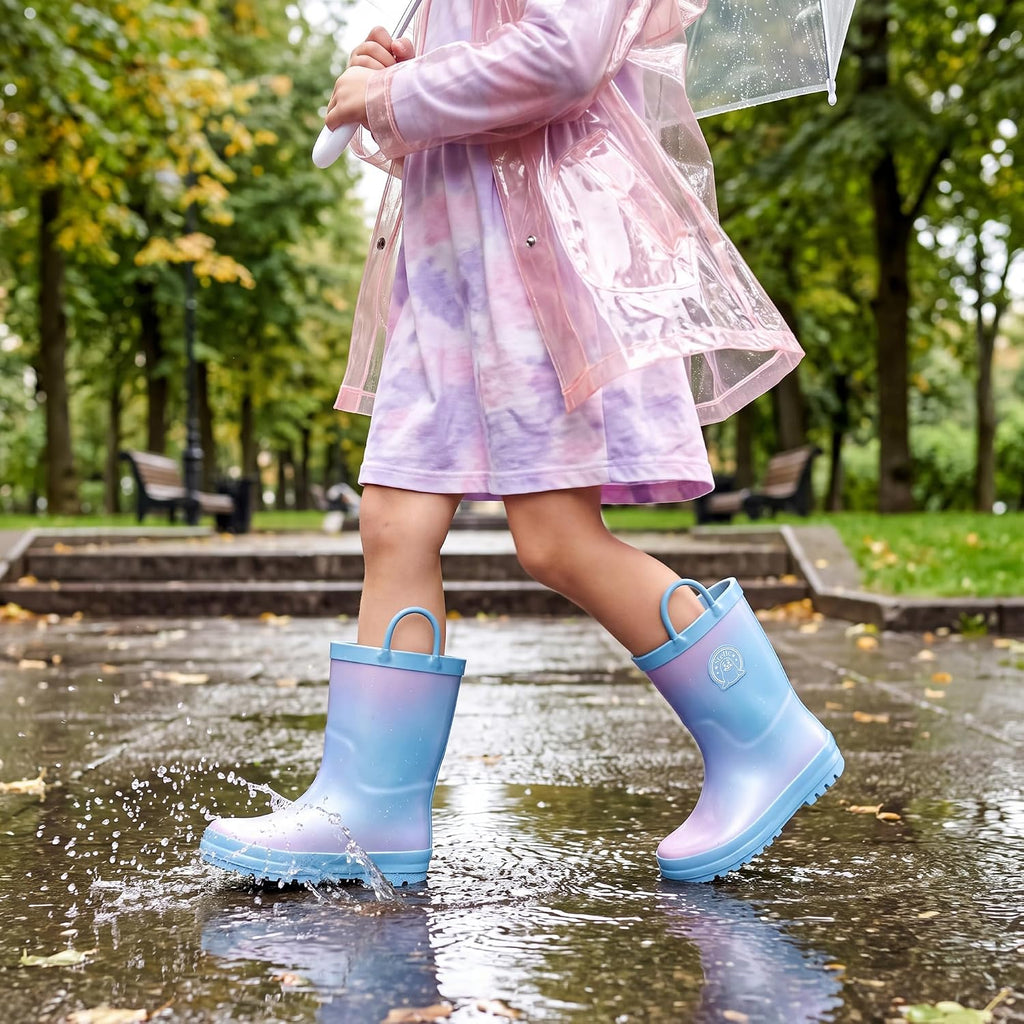 Kids Rain Boots for Boys Girls Outdoor Play and Rainy Days
