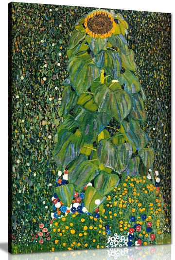 Sunflower By Gustav Klimt Canvas Wall Art Picture Print (18x12in)