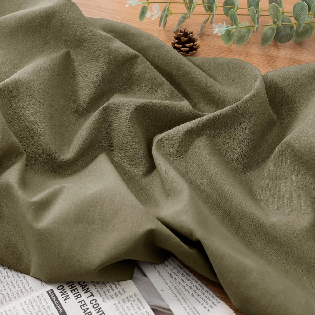 Linen Linen Cotton Fabric 1 Yard 61" Wide, Linen Cotton Blend