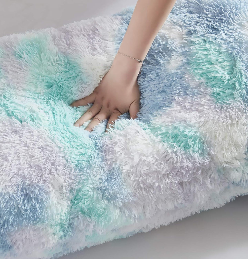 Cozy Plush Fur Body Pillow 20X54 Inches with Premium Filling, Ultra Soft Bed and Sofa Pillow, Vibrant Pastel Colors