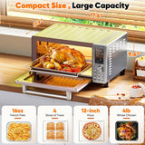 Bravo Pro Convection Air Fryer Toaster Oven Combo, 2025 New and Improved, 10-in-1, 50°-450°F Temp Controls, Quick &