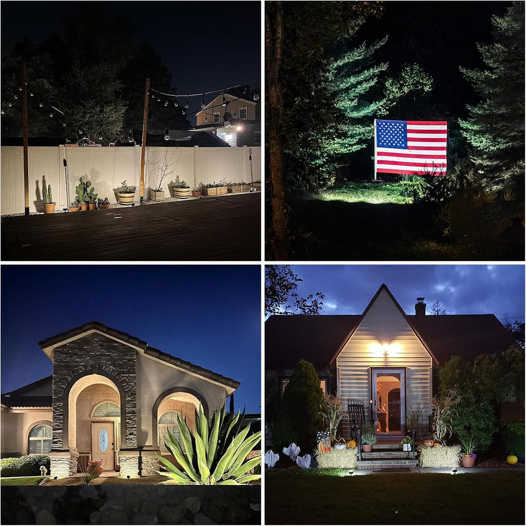 Solar Lights Outdoor Waterproof IP65, Solar Powered 76 LED 3 Lighting Modes Solar Spot Lights Outdoor for Yard Garden