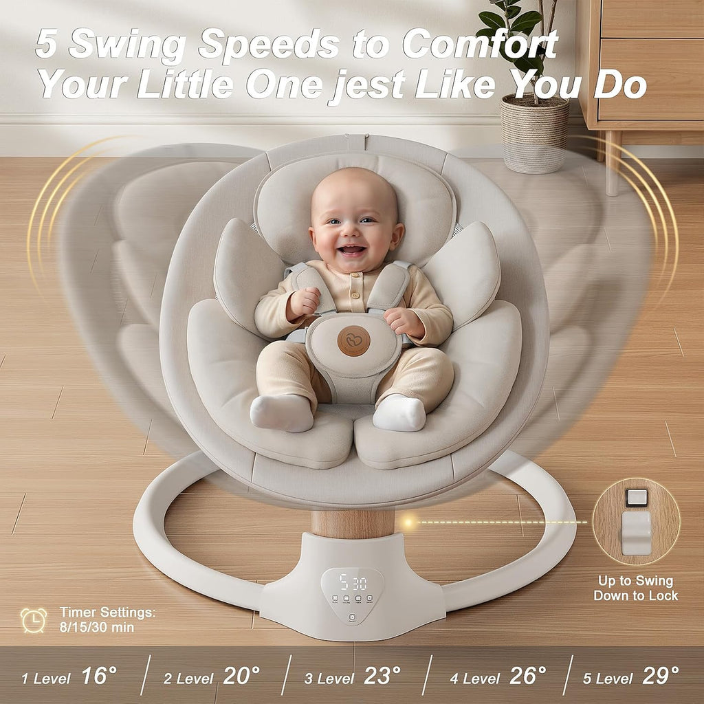 Swings for Infants, Electric Baby Swing with Bluetooth Music