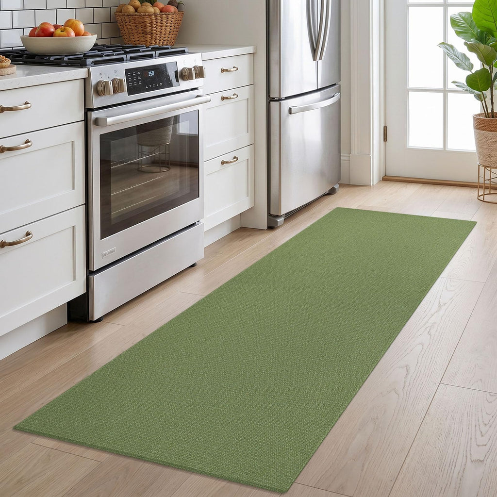 Washable Runner Rug, Non Slip Hall Runner, 2x6 Ft, Sage Green