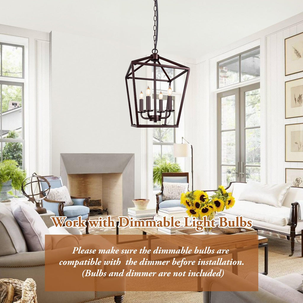 Oil-Rubbed Bronze Rustic Chandelier, Foyer Lighting Fixture
