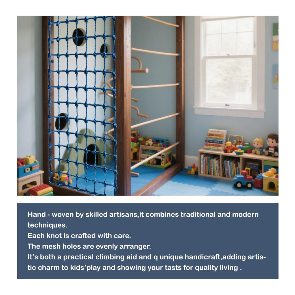 Upgraded Kids' Polyester Climbing Net, 8 Sizes, Heavy-Duty & Exquisite, Ideal for Indoor/Outdoor Playscapes