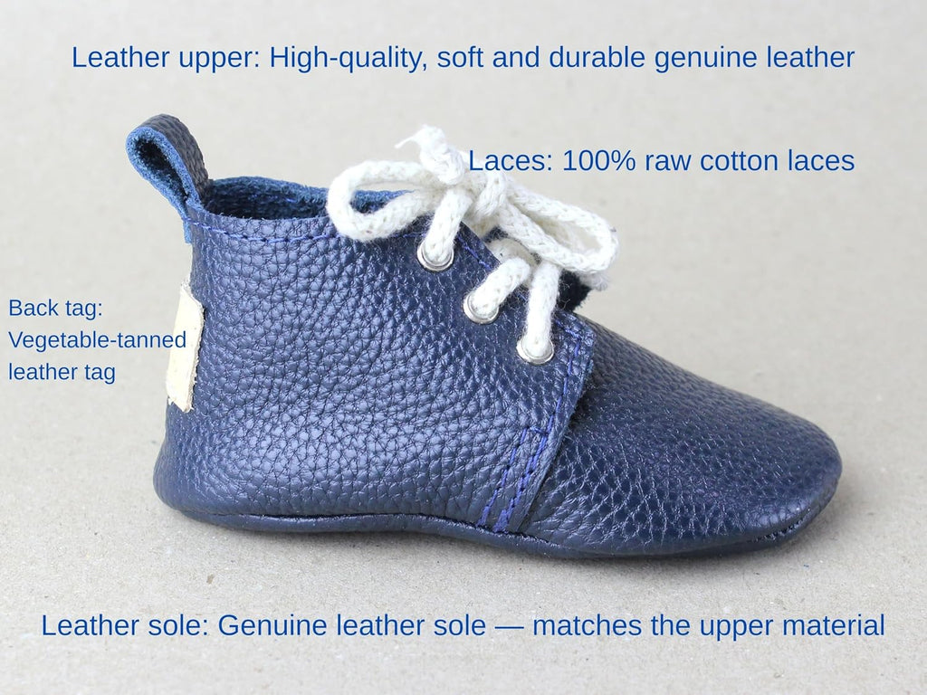 Leather Baby Moccasins Soft Sole Crib Shoes Barefoot Newborn Footwear Padded Insole Unique Baby Shower Breathable