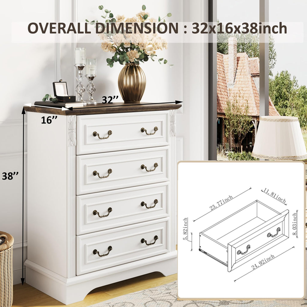 Farmhouse 4 Drawer Dressers