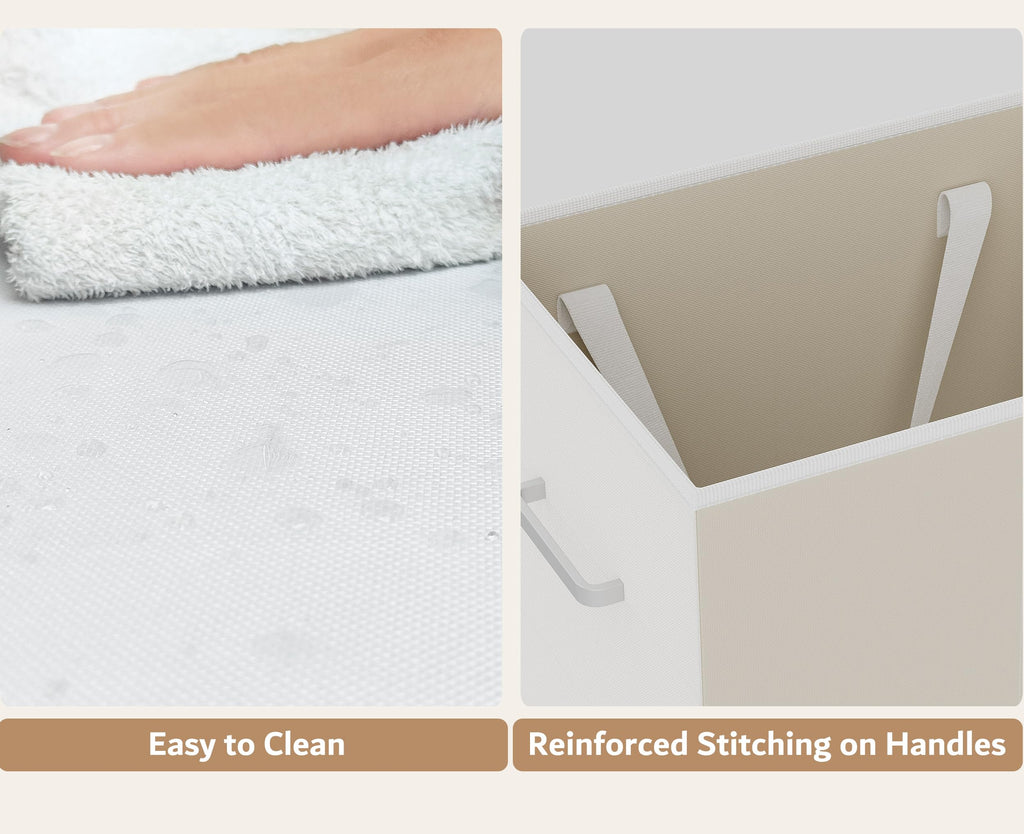 Double Pull-Out Laundry Hamper Cabinet with Removable Bags