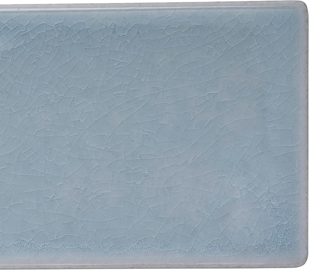 Crackle Subway Ceramic Tile Blue 3x6 Polished 5 sq ft/case 40-Pack | Glazed decorative sheets. Kitchen backsplash