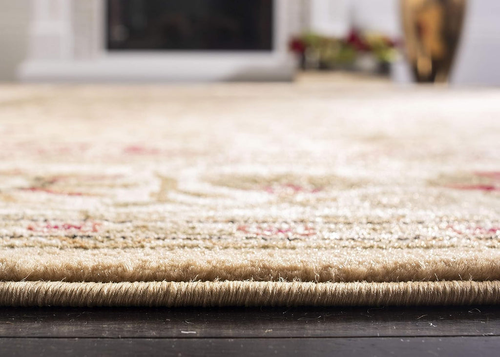 Lyndhurst Area Rug - 10' x 14', Beige & Ivory, Traditional Oriental Design, Non-Shedding & Easy Care