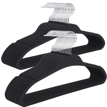 Rubber Coated Hangers 30 Pack, Non-Slip Clothes Hangers
