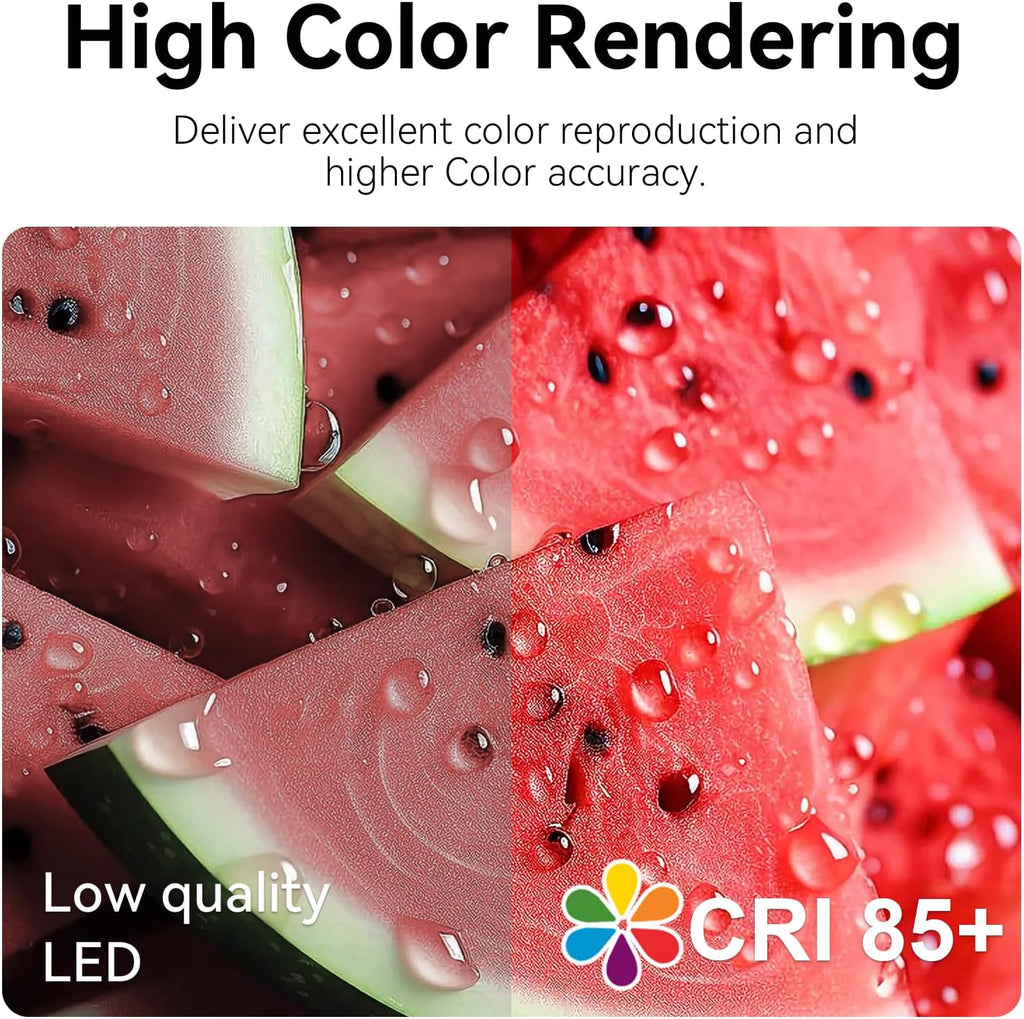 A19 LED Light Bulbs 60 Watt Equivalent, Daylight Bright White 5000K, E26 Medium Base Standard Lightbulbs, Energy