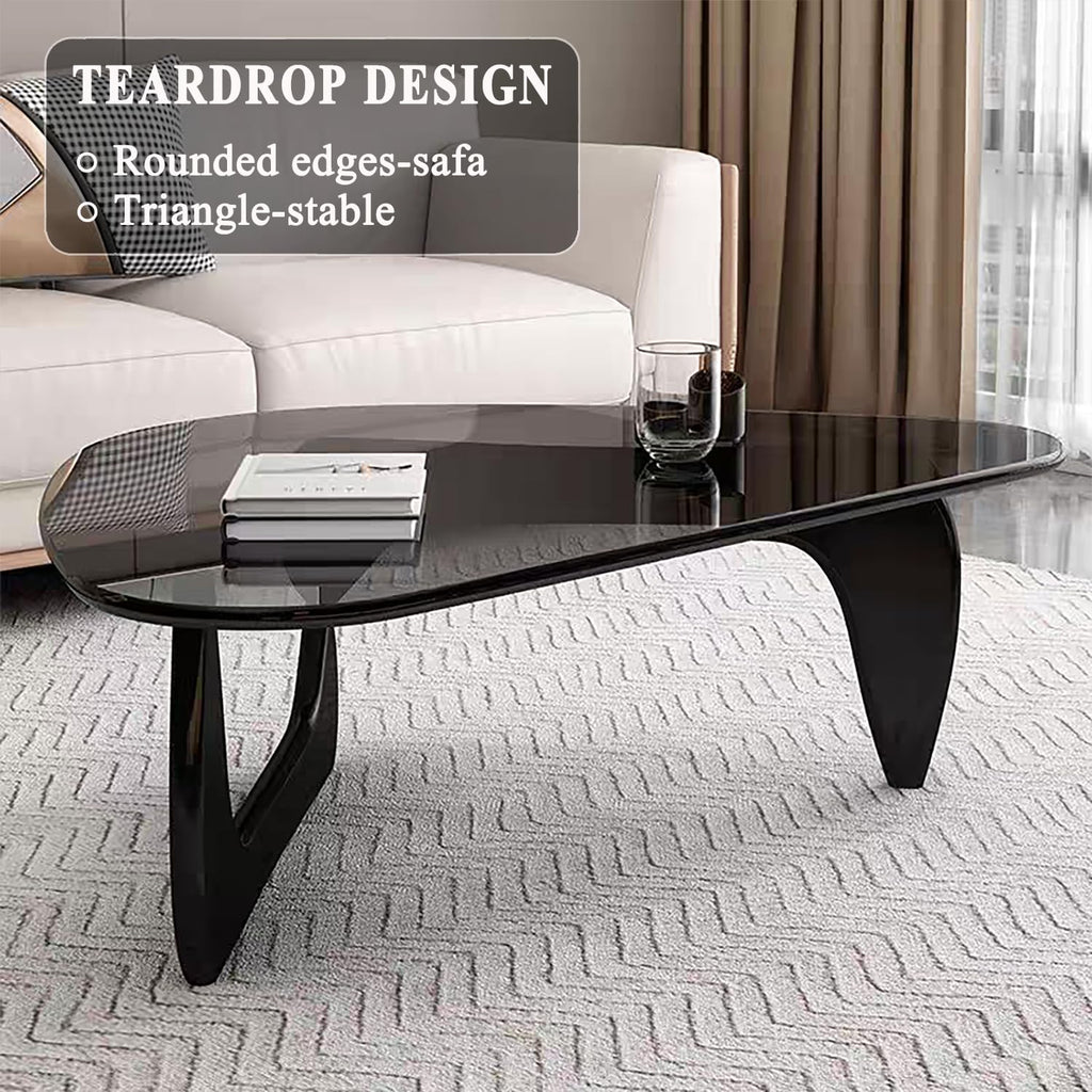 Glass Coffee Table, Mid Century Modern Coffee Table, Coffee Table Center Table Suitable Living Room Reception Office