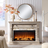 OKD 52" Farmhouse Electric Fireplace TV Stand with Mantel & Cabinet