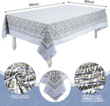 60'' x 90'' Cotton Tablecloth Handmade Cotton Floral Tablecloth Washable Print Rectangle Table Cover