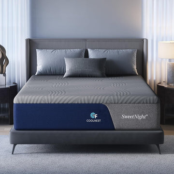 CoolNest Queen Mattress, 14 Inch Cooling Memory Foam Mattress | Cool Night Sleep, 5-Zone Ergo Support for Pressure