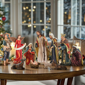 12.5in Nativity Scene Figurines, 12-Piece Nativity Sets & Figures
