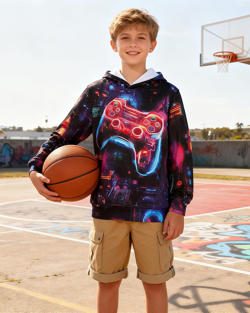 Boys Hoodie Kids 3D All Over Print Thin Pullover Sweatshirt