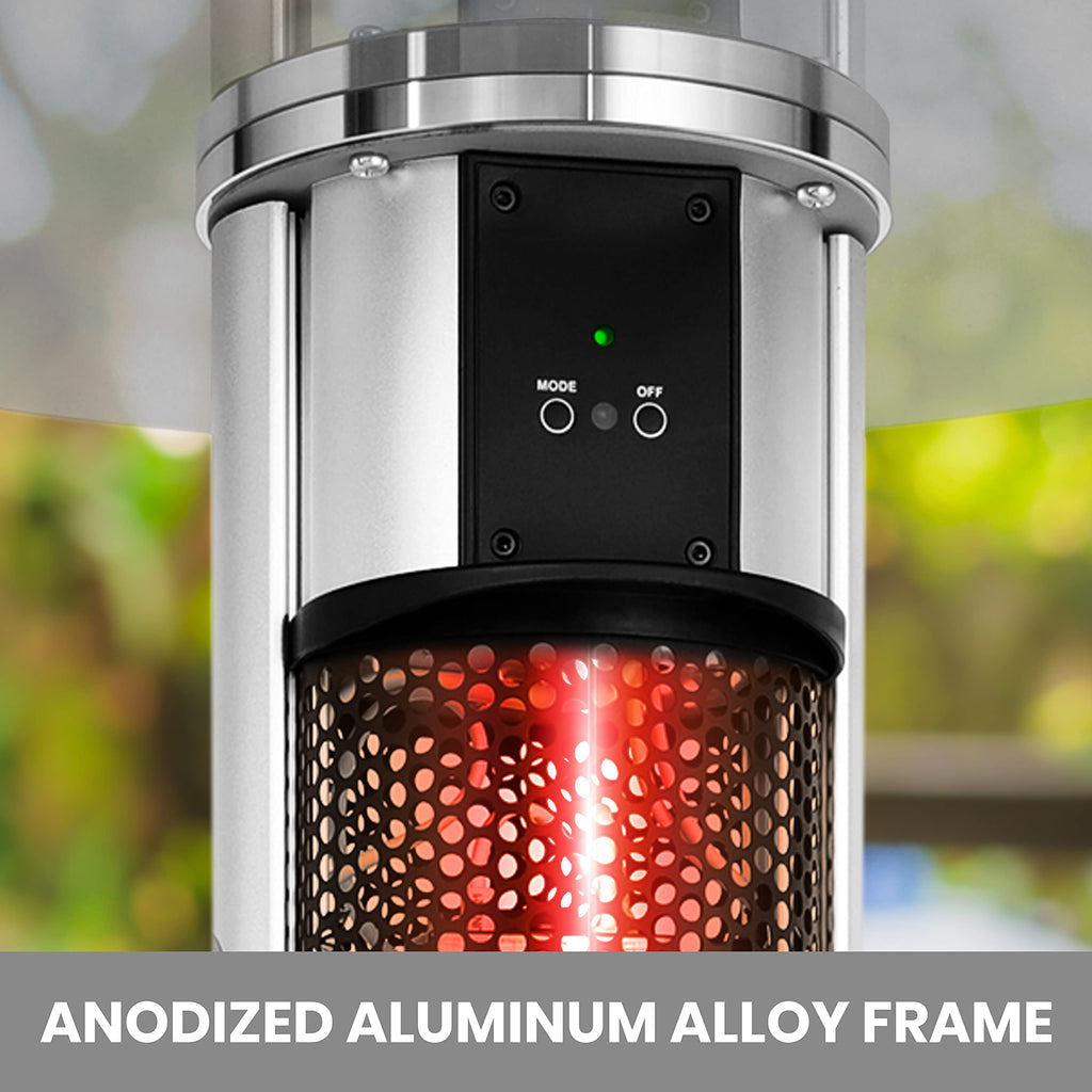 Infrared Patio Heater, Electric Patio Heater for Indoor/Outdoor Use, Portable Table Heater with Remote Control, 1500
