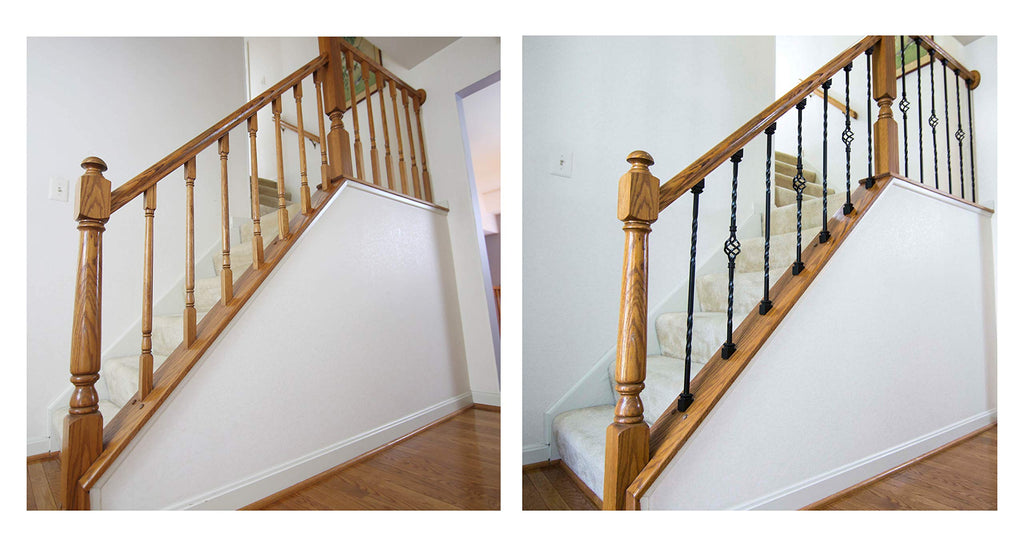 Adjustable Angle Connectors with Satin Black Shoes: 12 Connectors 12 Rake Shoes (for Installing 1/2" Metal Balusters)