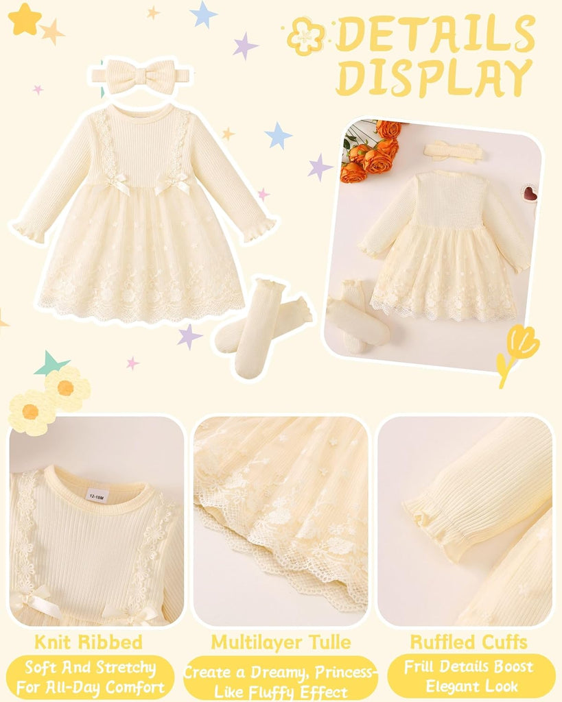 Baby Girls Dress Fall Winter Toddler Princess Dress