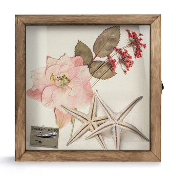 Shadow Box 12x12 Memory Display Case Wood Picture Frame Carbonized