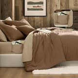 Geniospin Brown Queen Comforter Set - 7 Pieces Comforter Queen, Solid Bedding Set for All Season