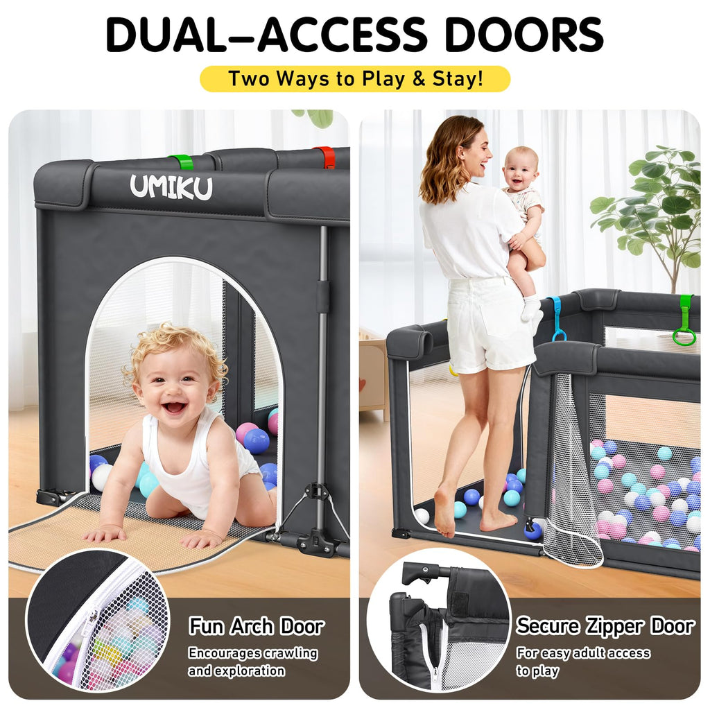 Playpen Play Pen Foldable Playpen for Babies and Toddler 2 Entry 50X50
