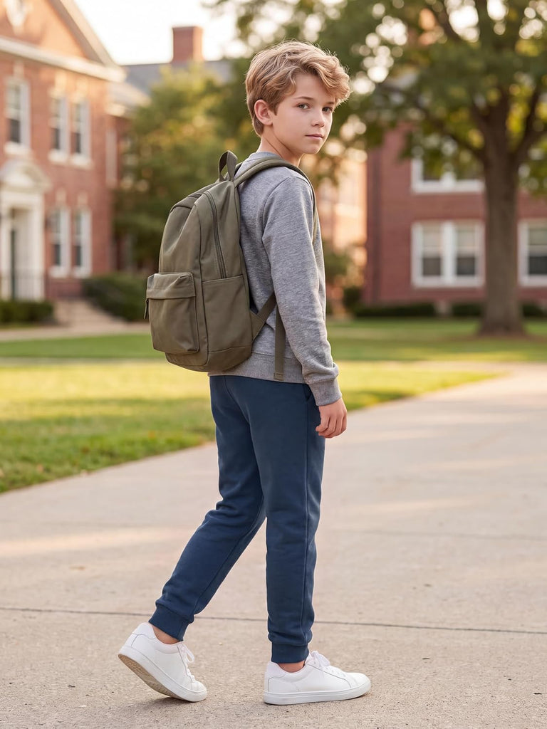 Boy Joggers Sweatpants Toddler Cotton Pant with Pockets Drawstring