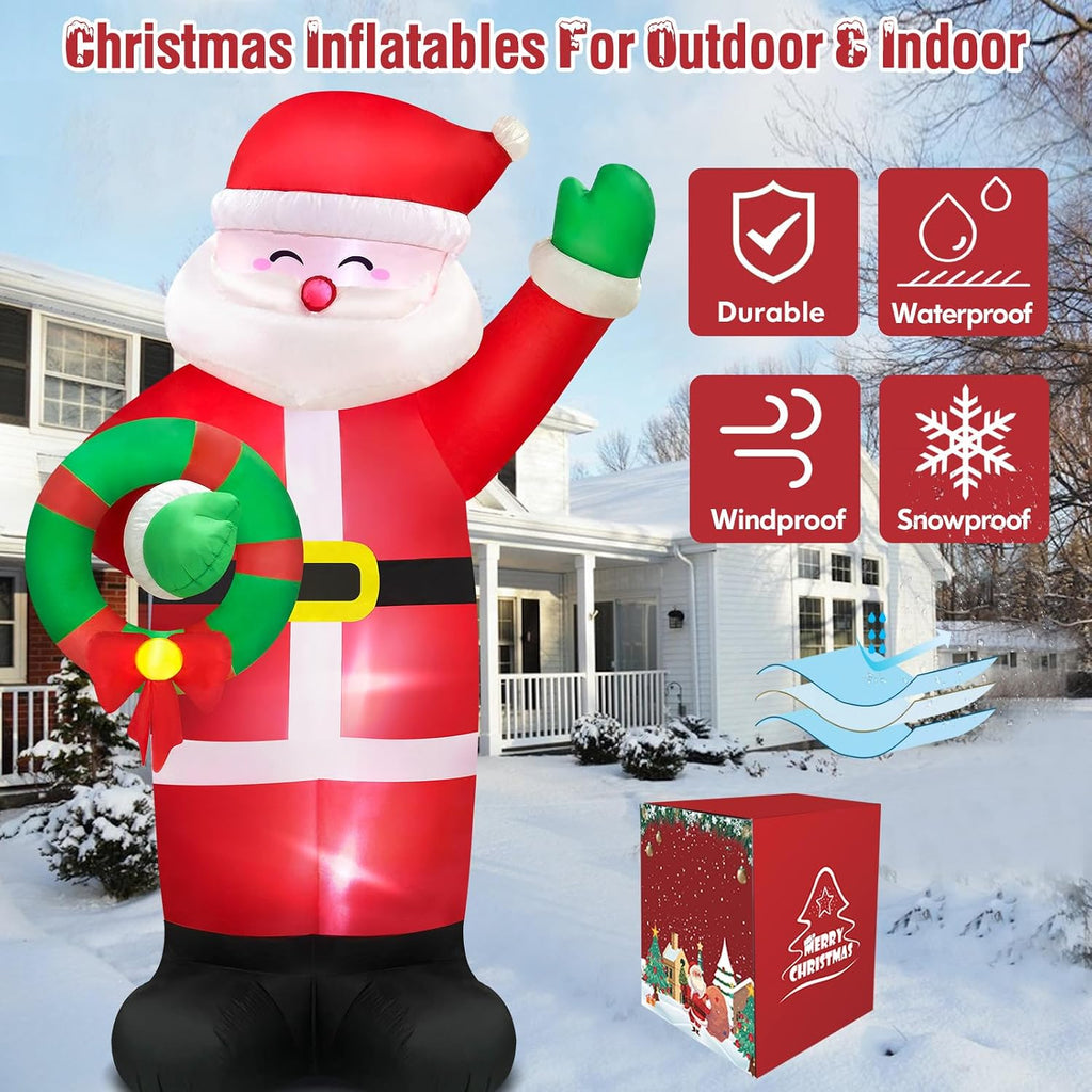 12 FT Giant Inflatable Santa Claus Christmas Outdoor Decorations