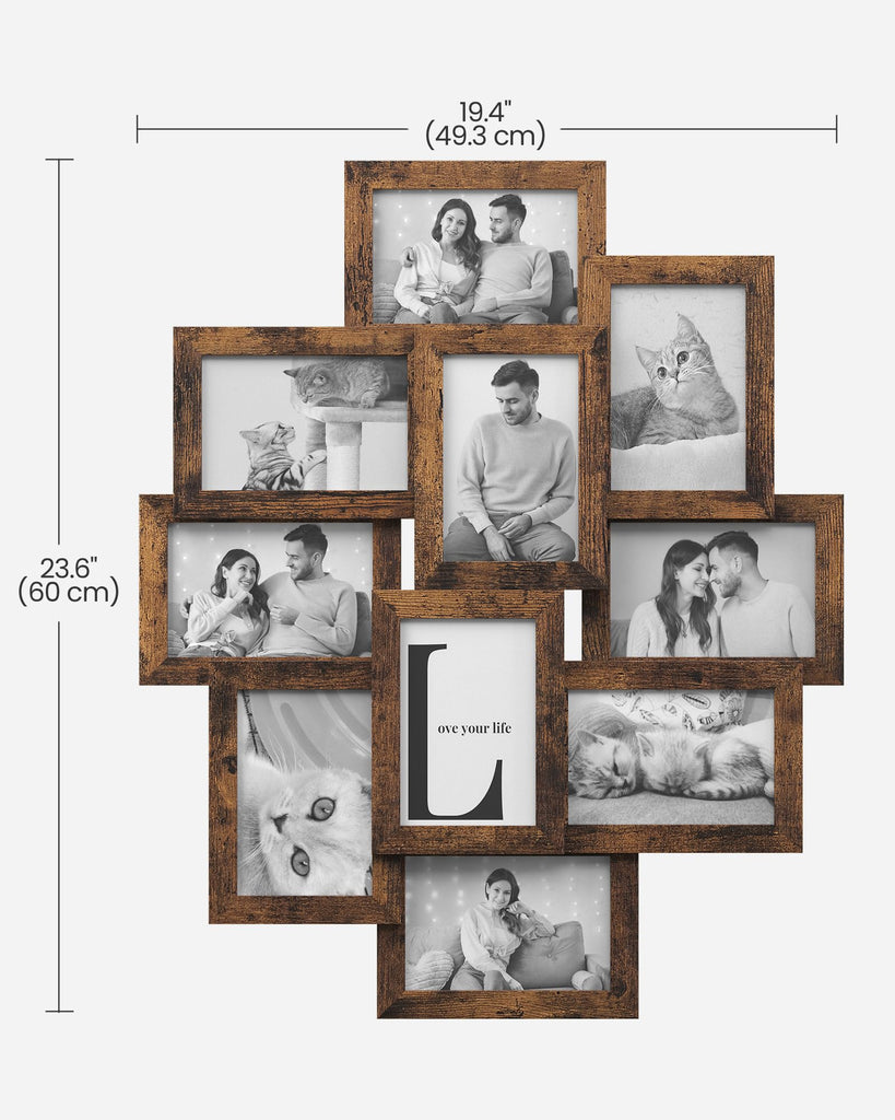 Collage Picture Frames for Wall Decor, 10-Pack 4x6, Glass Front