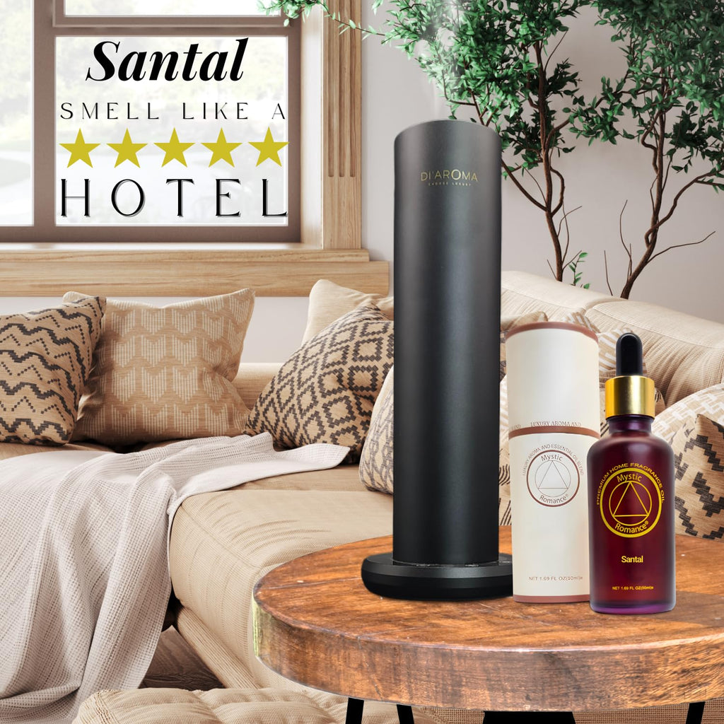 Romance Santal Premium Home Fragrance Oil - for Aroma Oil Diffusers and Burner Oil Lamps (50ml, Glass)