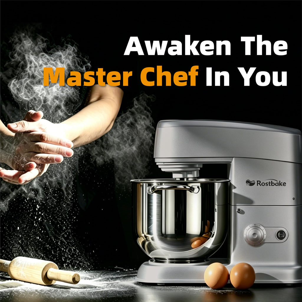 7.4QT Stand Mixer, Ice Cooling Bowl, 11-Speed Dial, Gray