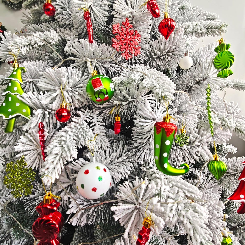 Christmas Balls Ornament,Xmas Tree Hanging Ornaments - Set of 82