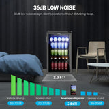 Beverage Refrigerator Cooler, 125 Can Mini Fridge with Glass Door for Soda Beer 